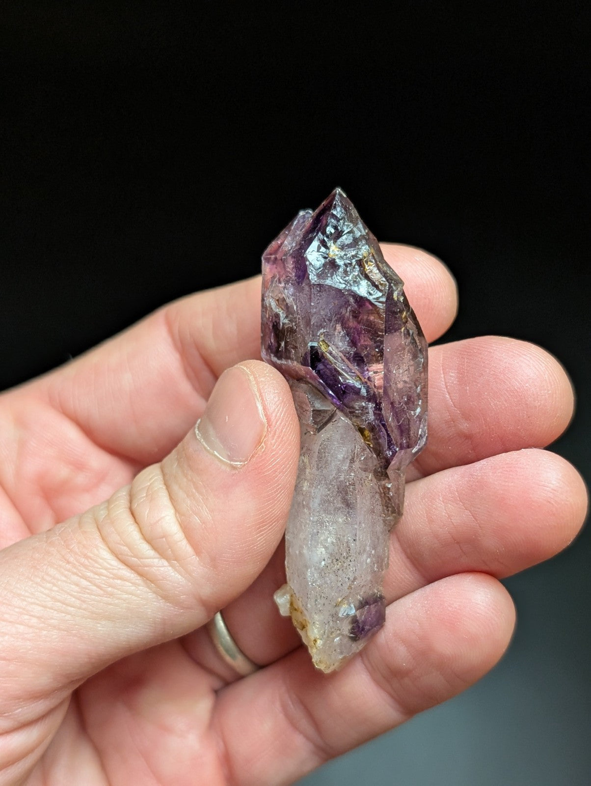 Rare Enhydro Shangaan Smoky Amethyst Scepter Quartz Chimbuku Mine Zimbabwe - Collectibles:Rocks Fossils &
