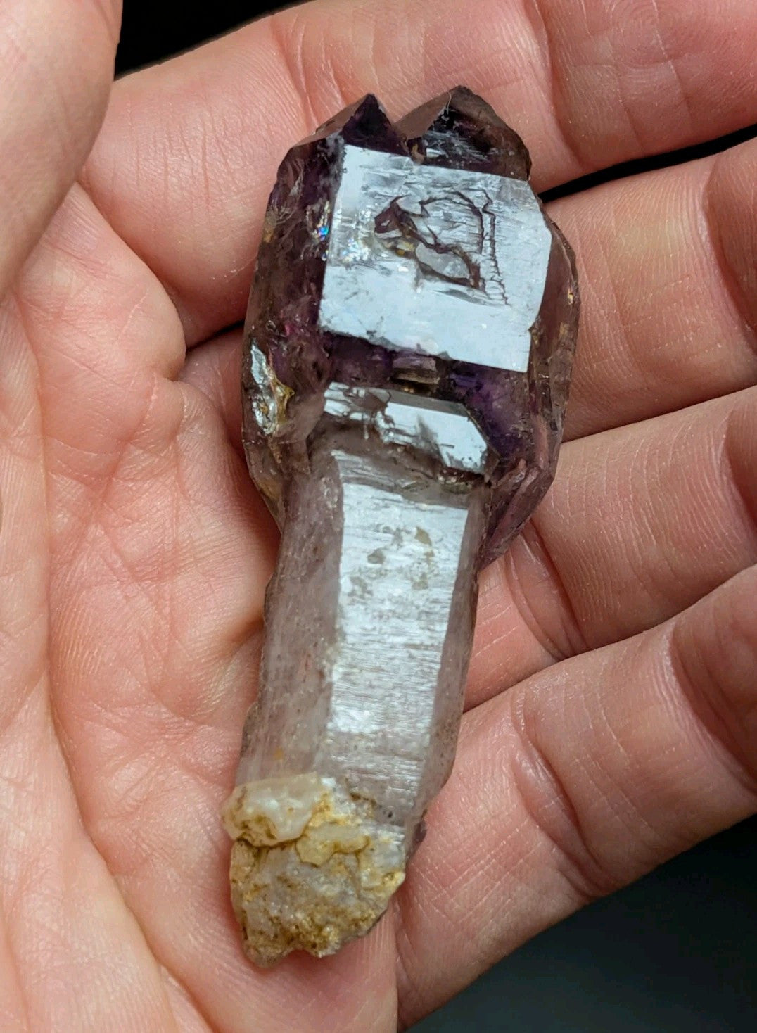 Rare Enhydro Shangaan Smoky Amethyst Scepter Quartz Chimbuku Mine Zimbabwe - Collectibles:Rocks Fossils &