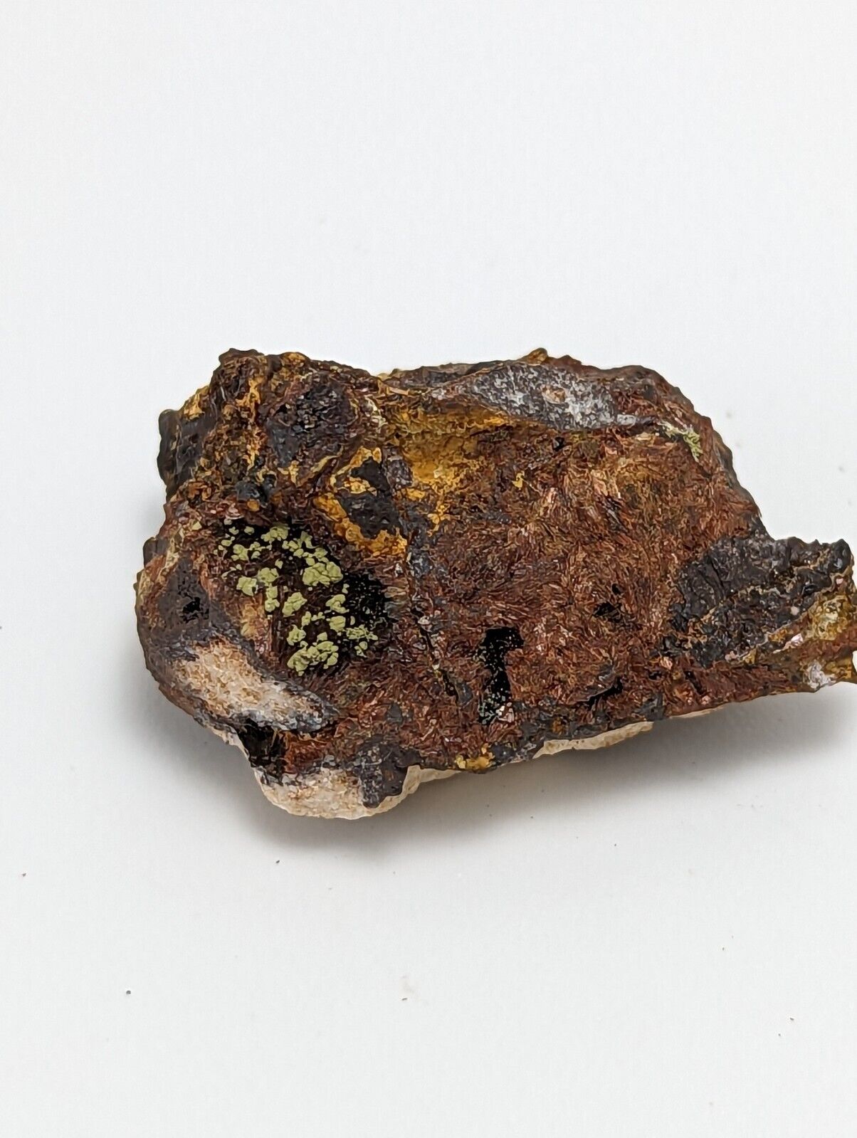 Rare Kidwellite On Black Rockbridgeite Beraunite -York Mine Polk Co Arkansas - Collectibles:Rocks Fossils &