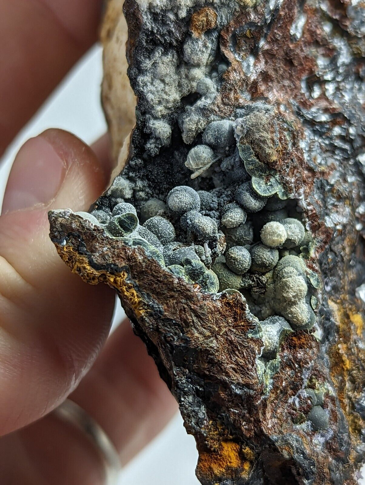Rare Kidwellite On Eleonorite Iron Phosphates Polk Co Arkansas Old Stock - Collectibles:Rocks Fossils &
