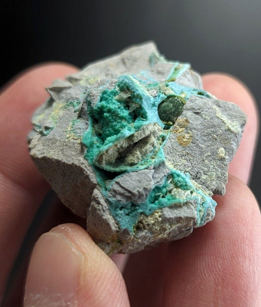 Rare Wavellite on Rashleighite Polk County Arkansas Old Stock ex Delinde - Collectibles:Rocks Fossils &