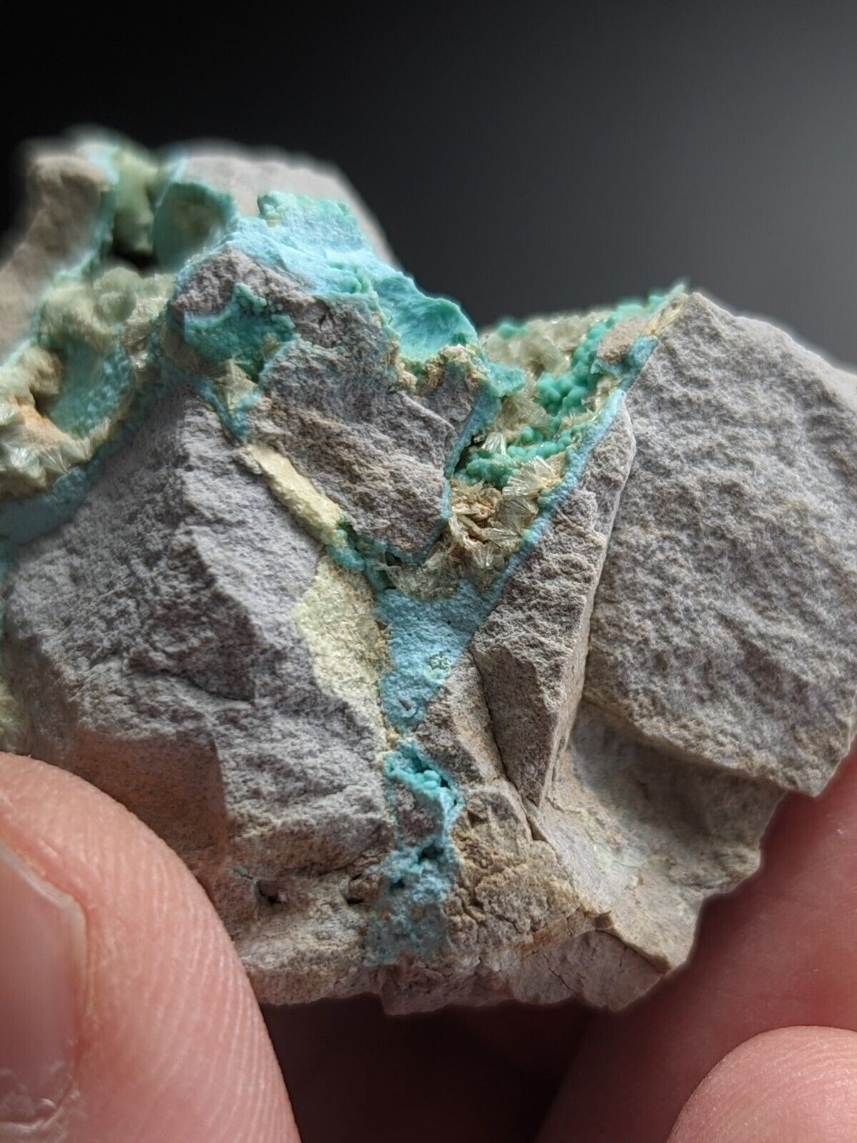 Rare Wavellite on Rashleighite Polk County Arkansas Old Stock ex Delinde - Collectibles:Rocks Fossils &