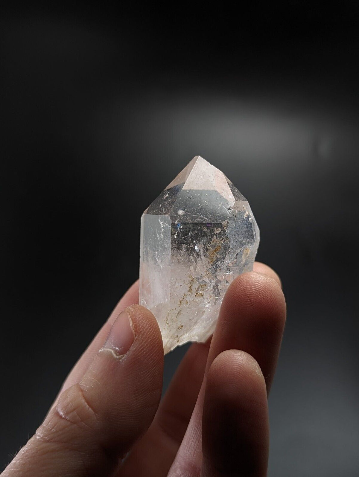 Record Keeper Quartz Crystal - Montgomery County Arkansas etched triangles - Collectibles:Rocks Fossils &