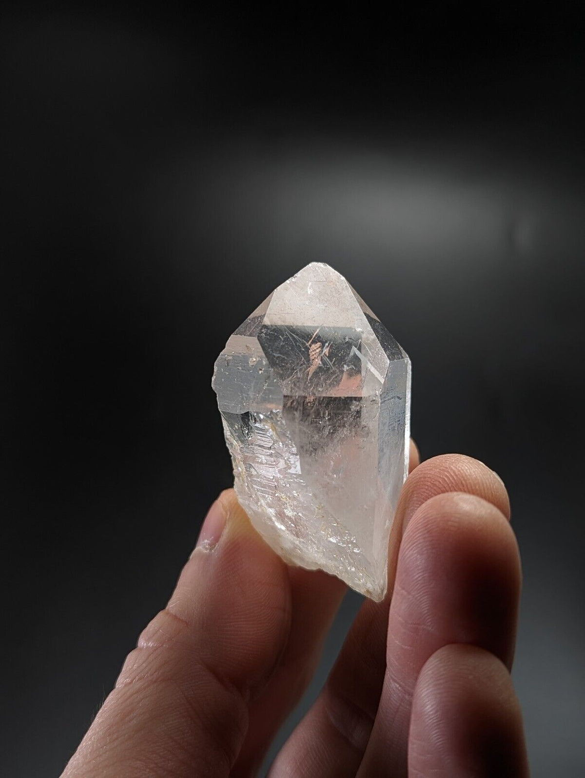 Record Keeper Quartz Crystal - Montgomery County Arkansas etched triangles - Collectibles:Rocks Fossils &