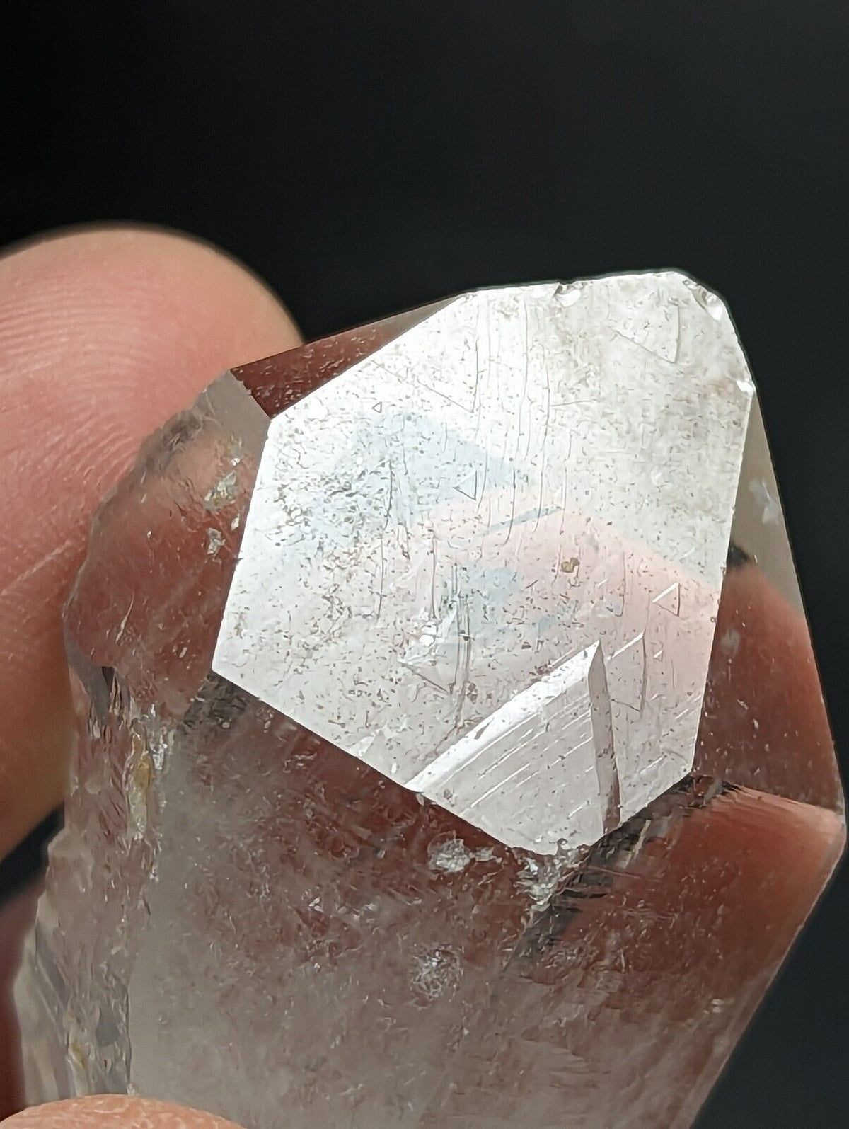 Record Keeper Quartz Crystal - Montgomery County Arkansas etched triangles - Collectibles:Rocks Fossils &