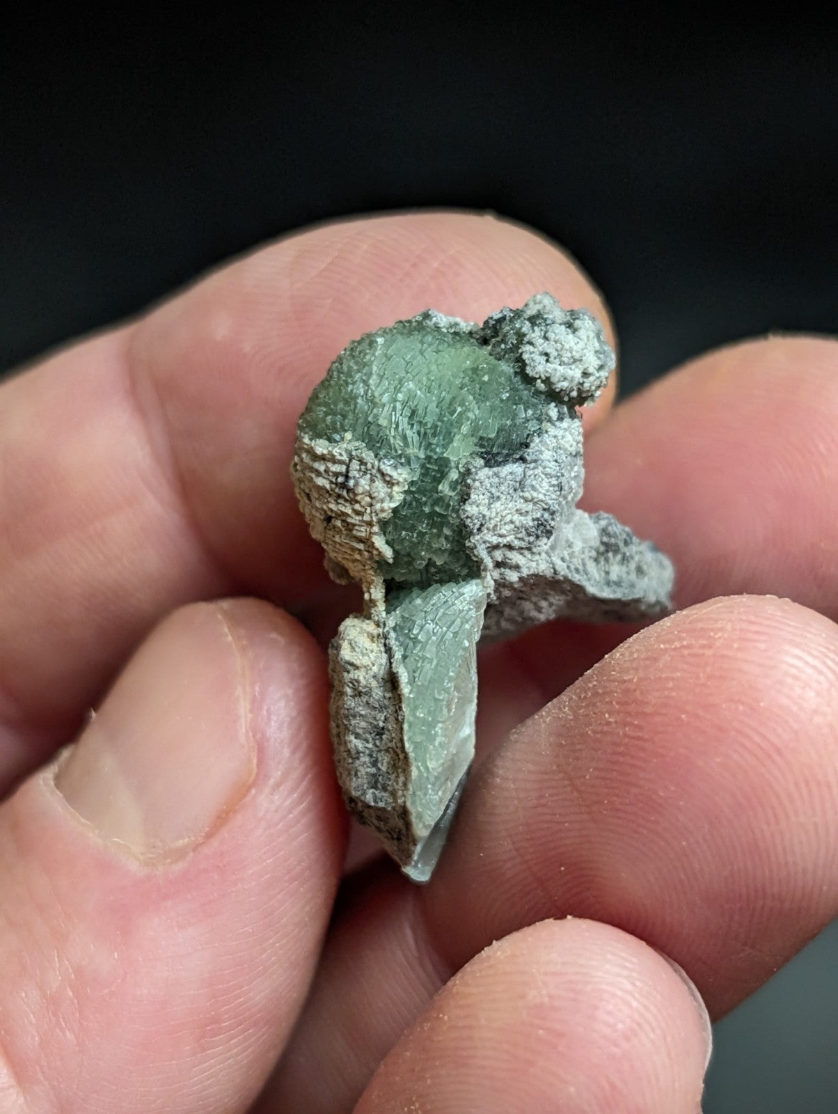 Wavellite w/ SiO2 Pseudomorphs, Mauldin Mountain, Montgomery Co. Arkansas, A++