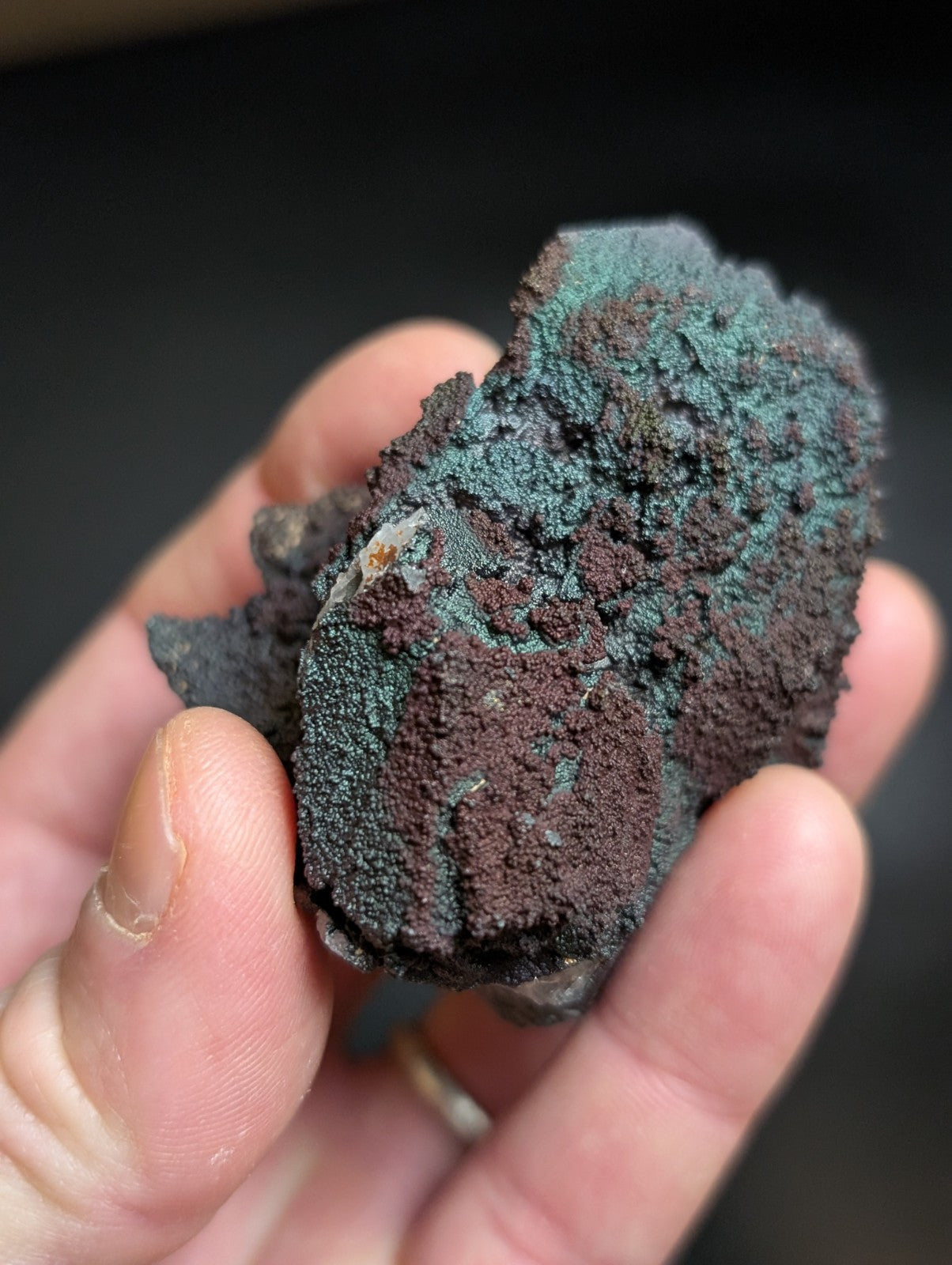 Set of 2 Turgites Iridescent Hematite Specimens Graves Mountain Georgia OOAK - Collectibles:Rocks Fossils &