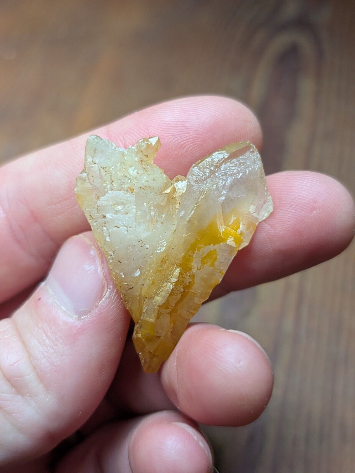 Set of 3 Arkansas Quartz Crystals w/ Natural Iridescence + a Faden Point OOAK - Collectibles:Rocks Fossils &