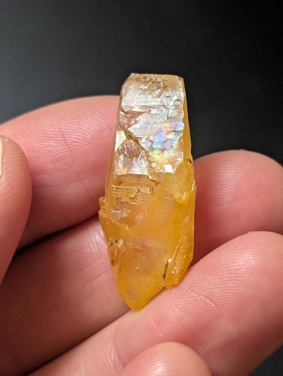 Set of 3 Arkansas Quartz Crystals w/ Natural Iridescence Unique & OOAK - Collectibles:Rocks Fossils Minerals:Crystals
