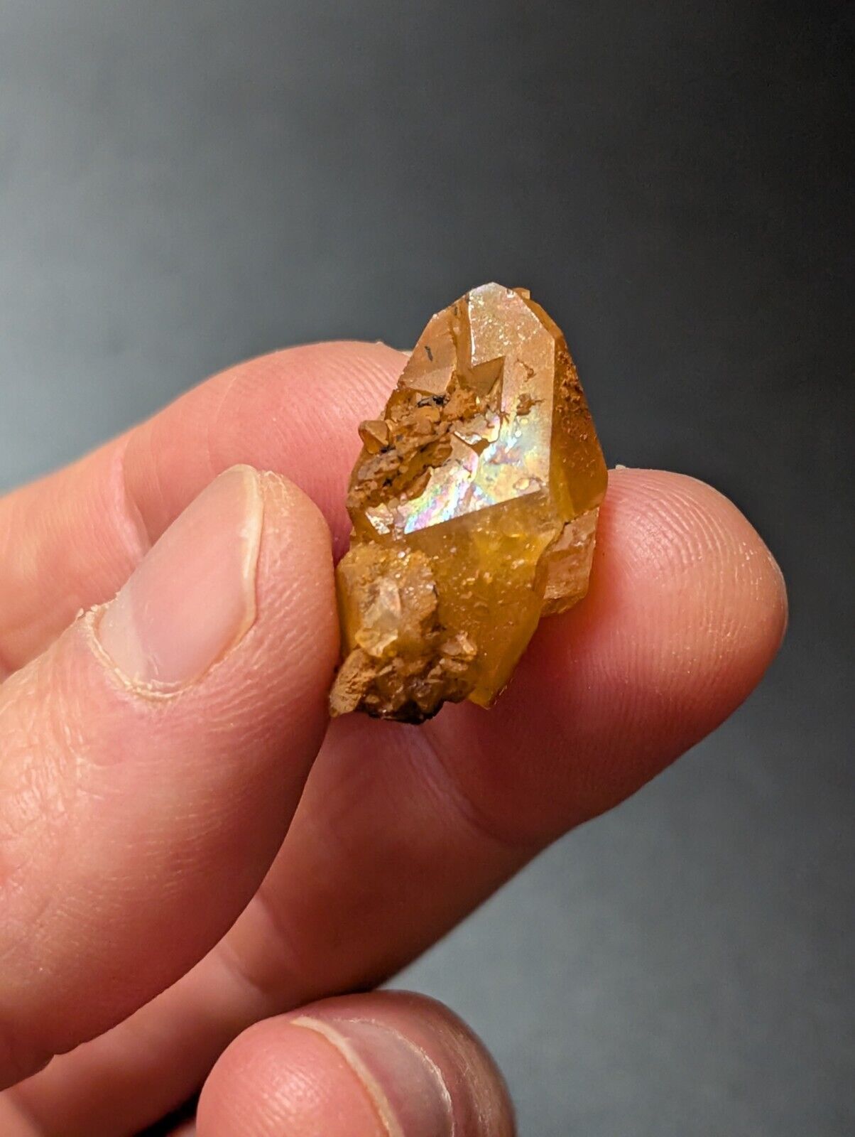 Golden crystal mineral specimen.