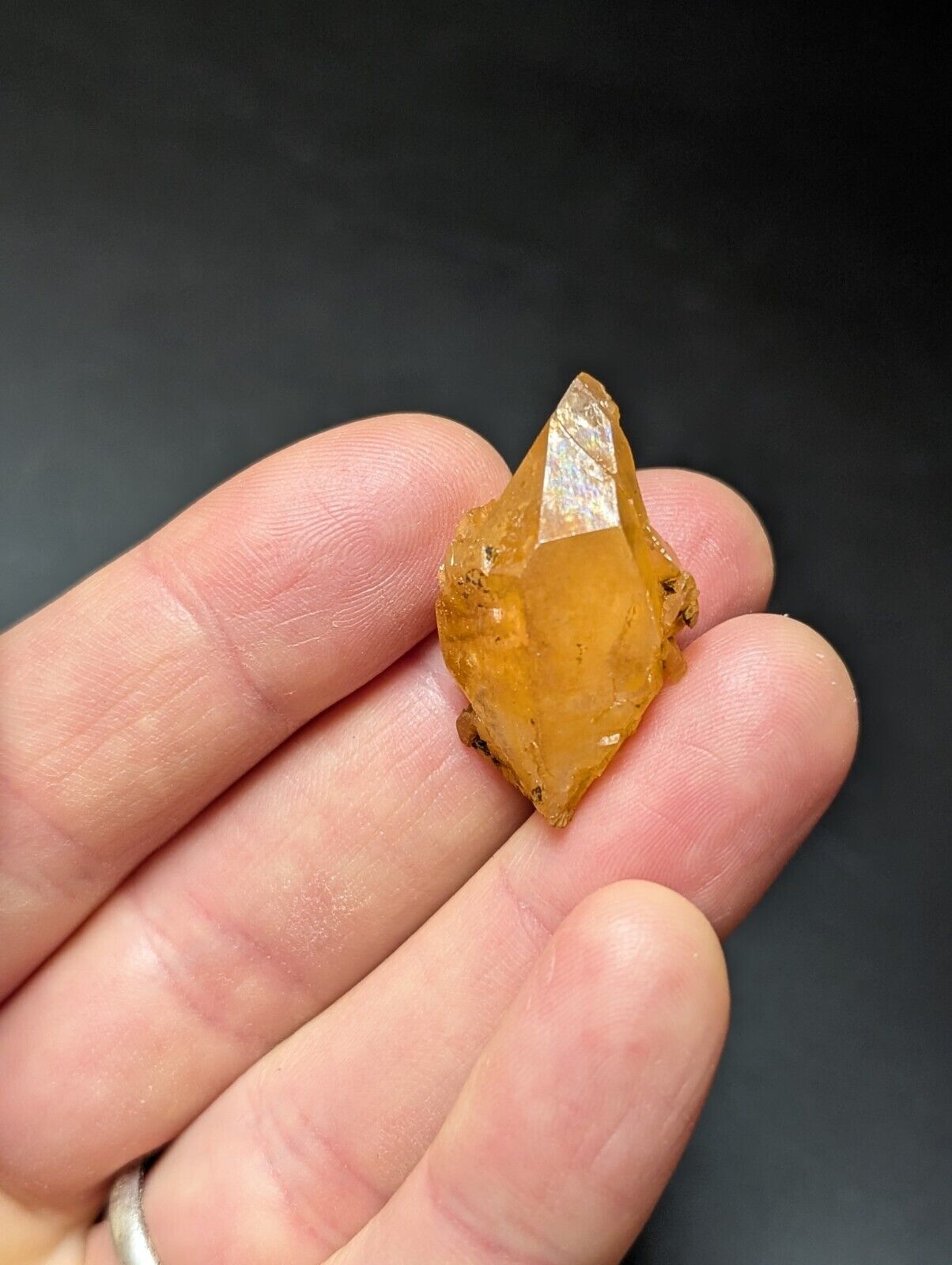 Set of 3 Arkansas Quartz Crystals w/ Natural Iridescence Unique & OOAK - Collectibles:Rocks Fossils Minerals:Crystals