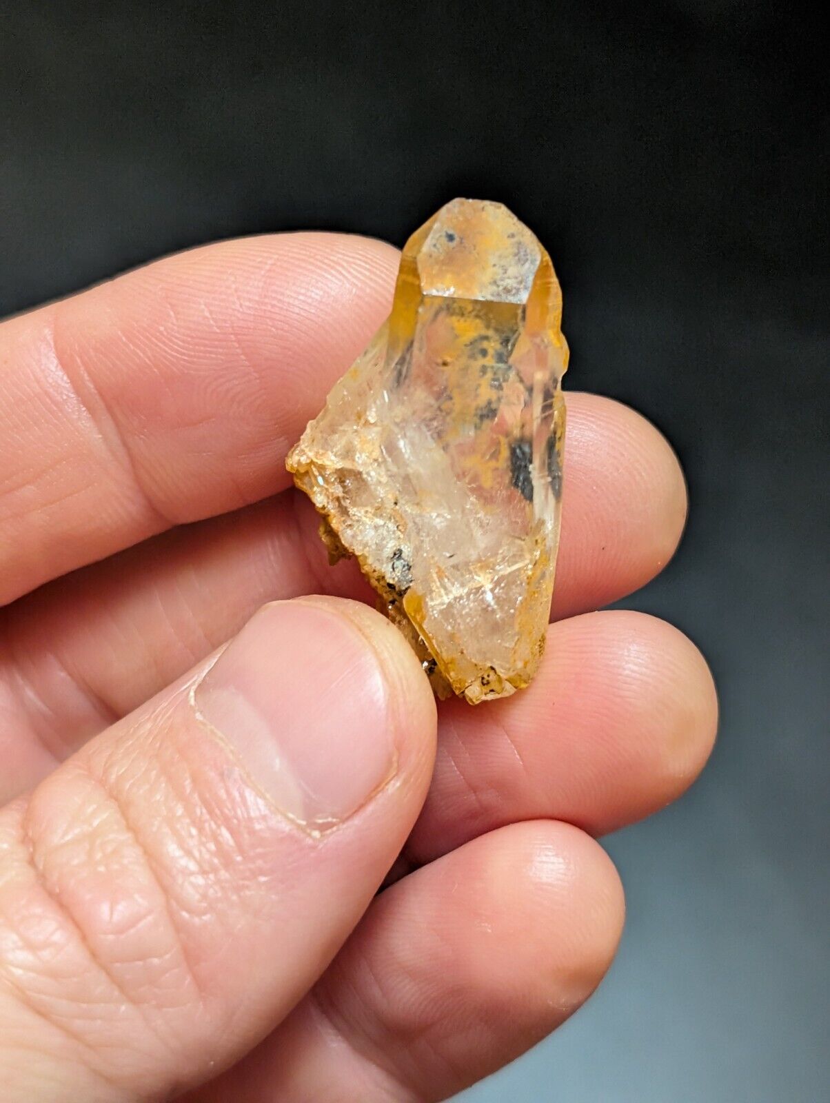 Set of 3 Arkansas Quartz Crystals w/ Natural Iridescence Unique & OOAK - Collectibles:Rocks Fossils Minerals:Crystals
