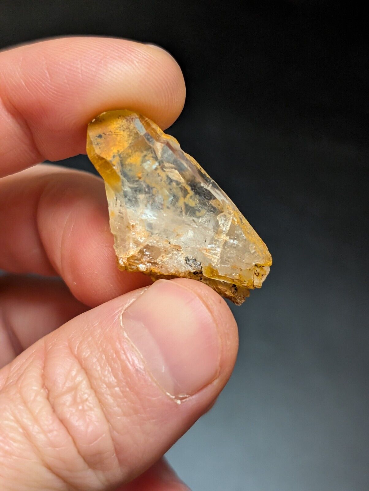 Set of 3 Arkansas Quartz Crystals w/ Natural Iridescence Unique & OOAK - Collectibles:Rocks Fossils Minerals:Crystals