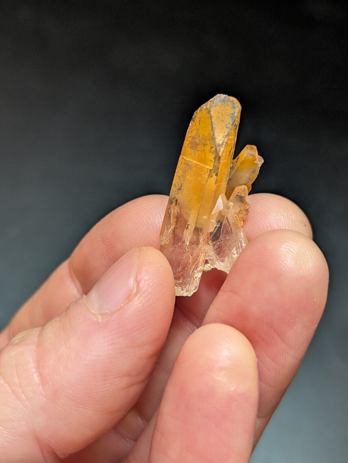 Set of 3 Arkansas Quartz Crystals w/ Natural Iridescence Unique & OOAK - Collectibles:Rocks Fossils Minerals:Crystals