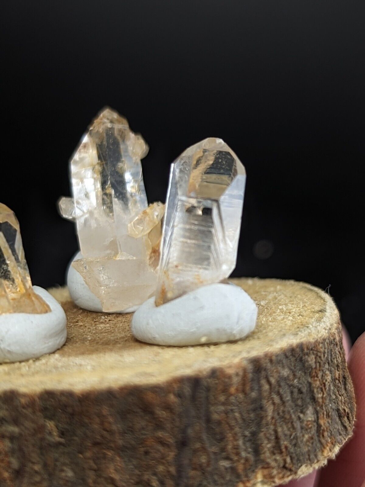 Set Of 3 Beautiful Quartz Crystals Old Stock Garland County Arkansas - Collectibles:Rocks Fossils & Minerals:Crystals