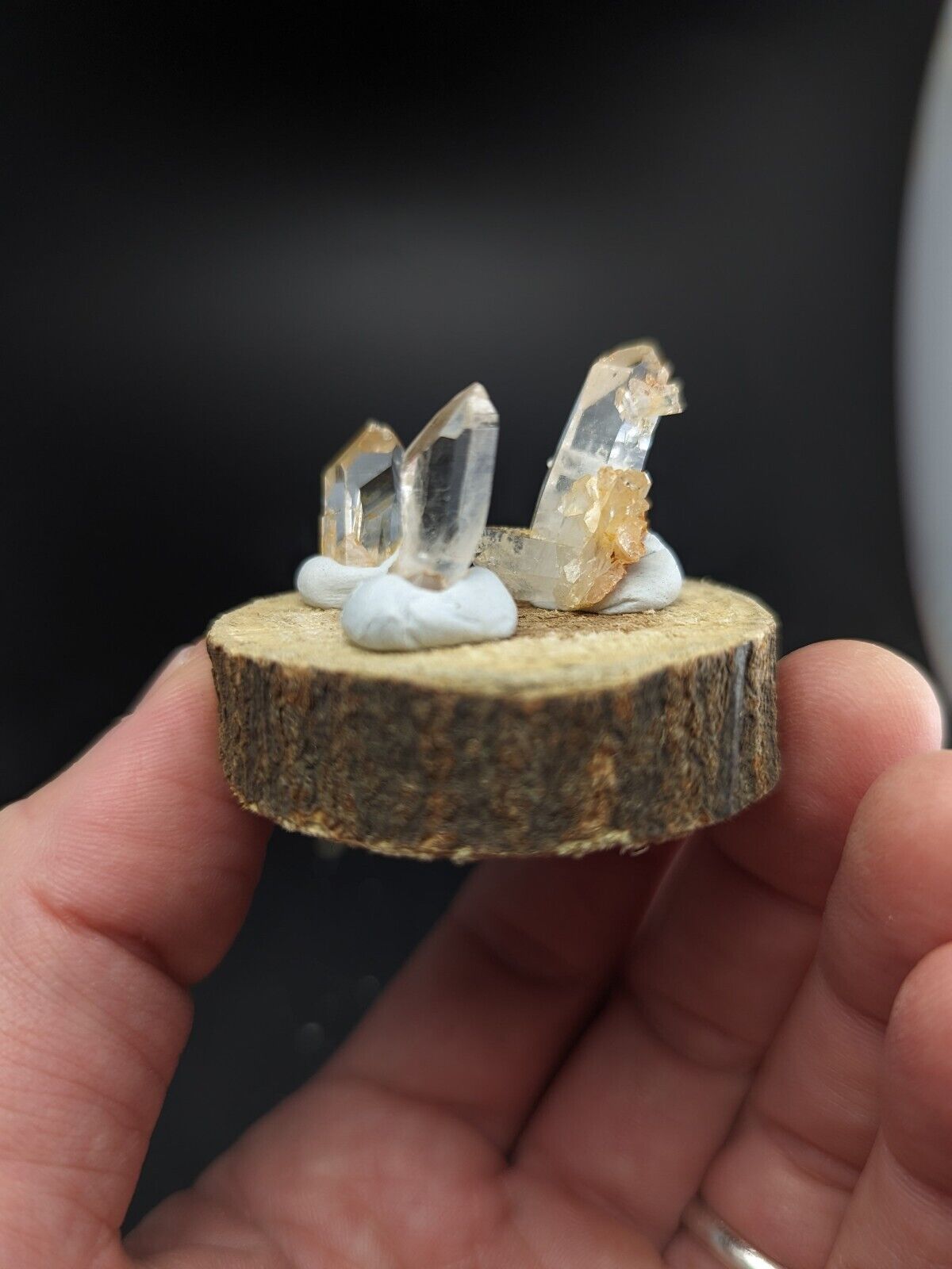 Set Of 3 Beautiful Quartz Crystals Old Stock Garland County Arkansas - Collectibles:Rocks Fossils & Minerals:Crystals
