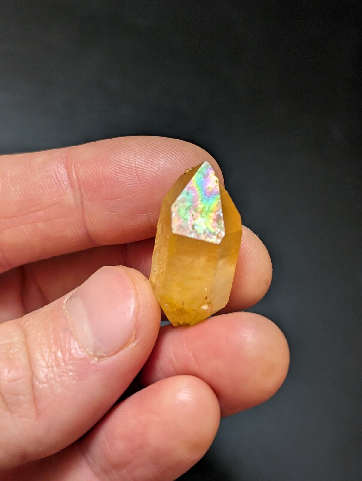 Set of 5 Arkansas Quartz Crystals w/ Natural Iridescence Unique & OOAK - Collectibles:Rocks Fossils Minerals:Crystals