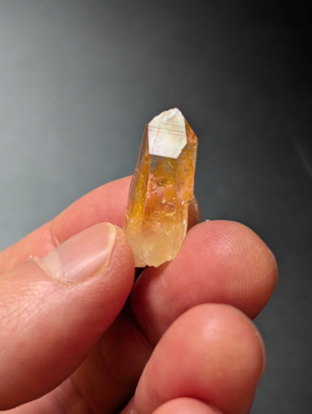 Set of 5 Arkansas Quartz Crystals w/ Natural Iridescence Unique & OOAK - Collectibles:Rocks Fossils Minerals:Crystals