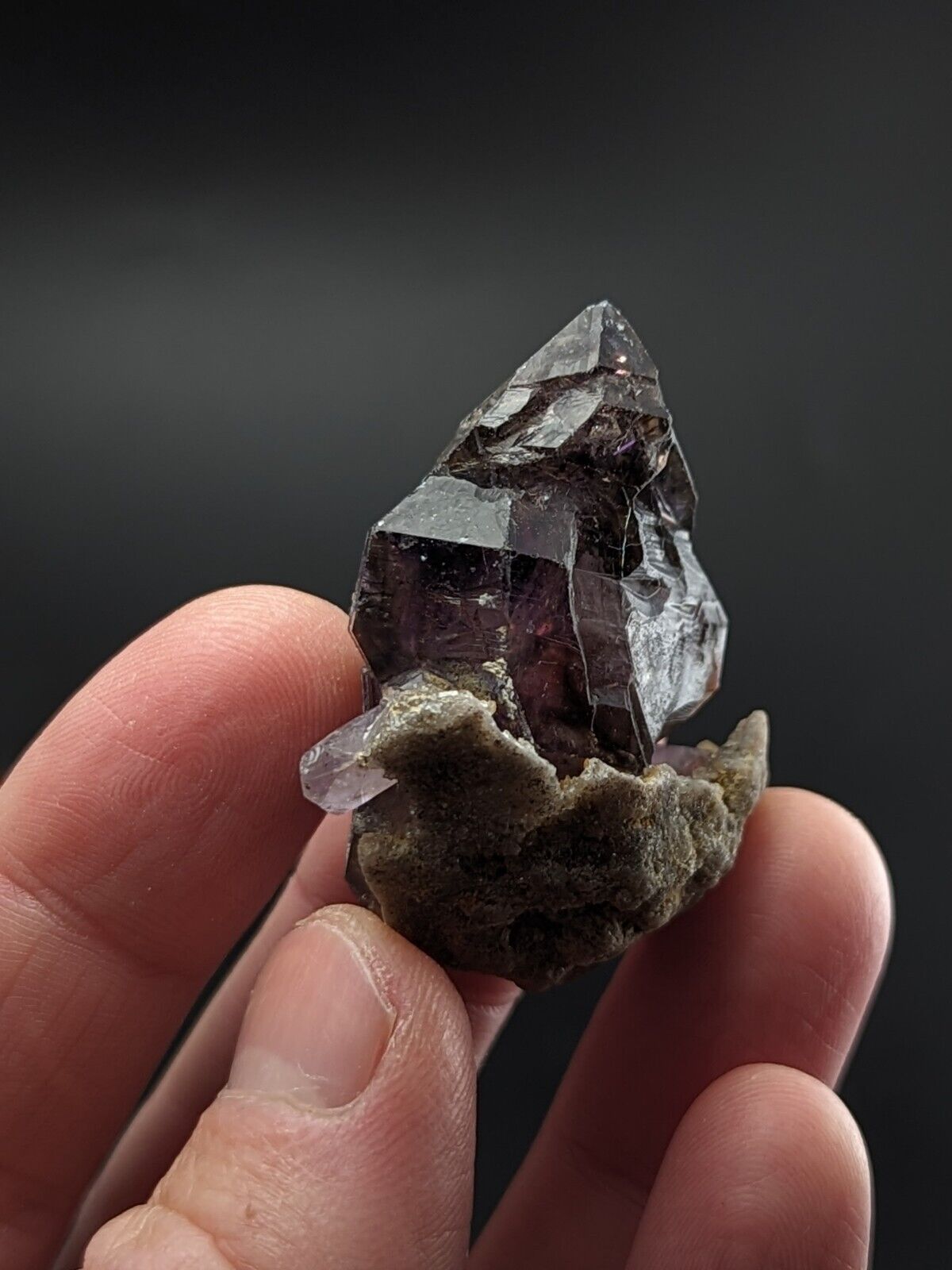 Shangaan Amethyst Scepter Crystal from Chibuku Zimbabwe ’Hatched Egg’ - Collectibles:Rocks Fossils & Minerals:Crystals
