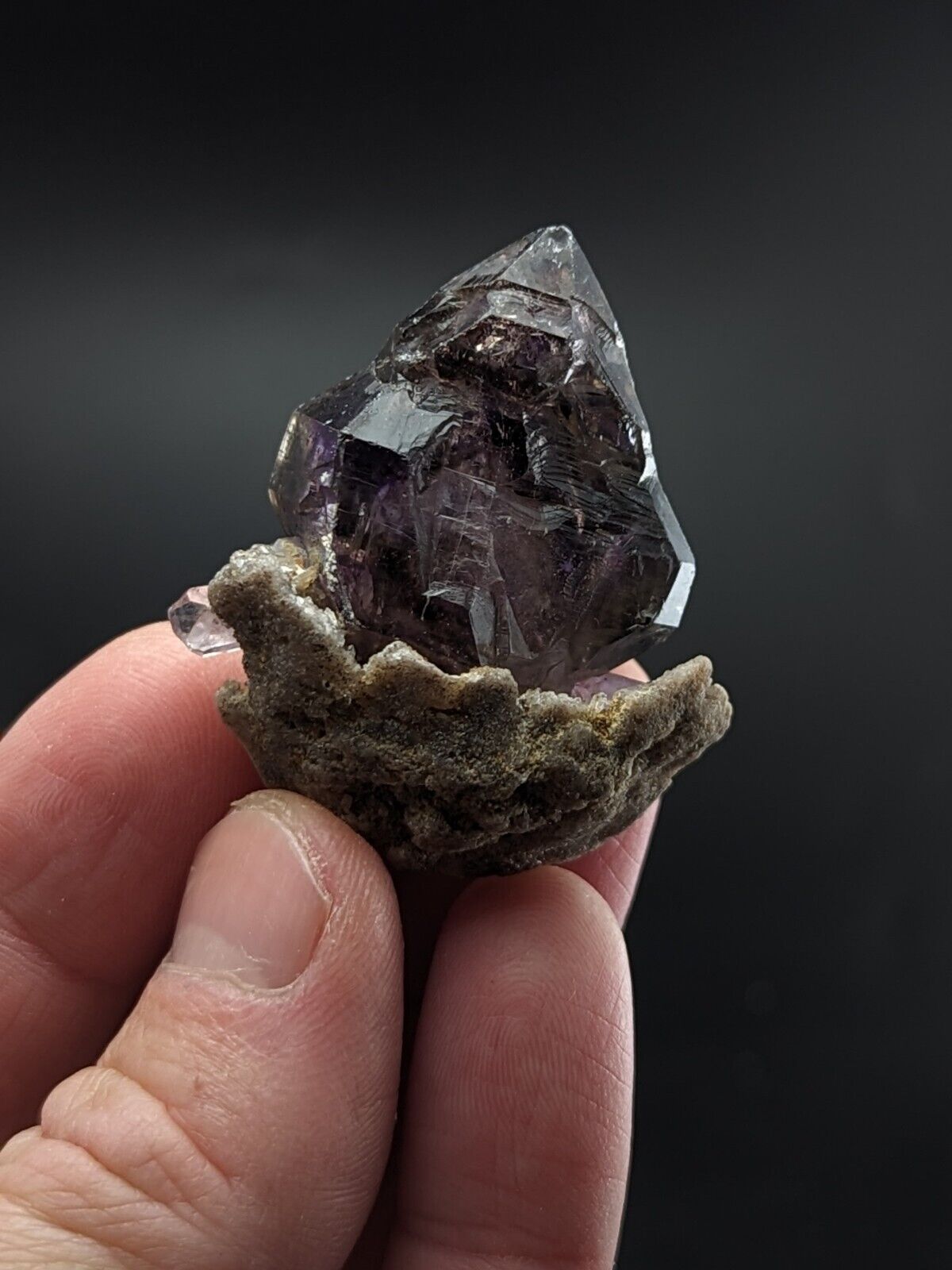 Shangaan Amethyst Scepter Crystal from Chibuku Zimbabwe ’Hatched Egg’ - Collectibles:Rocks Fossils & Minerals:Crystals
