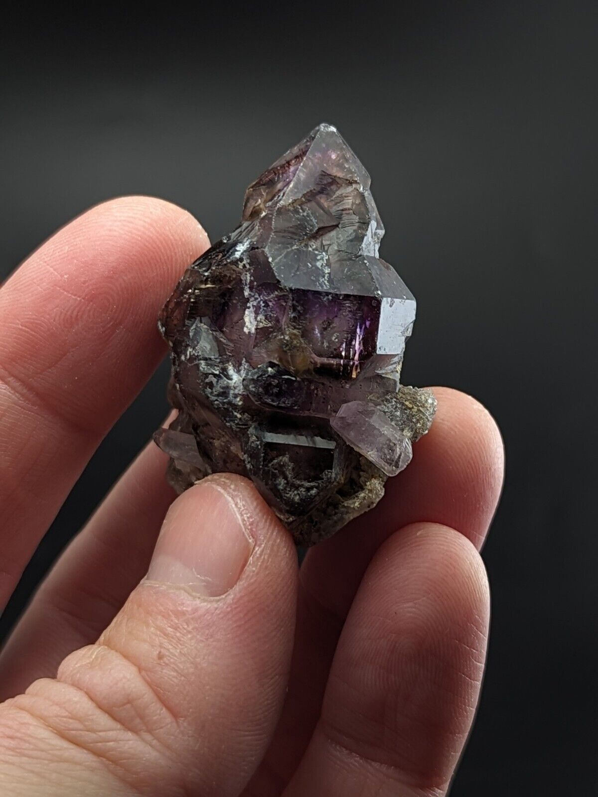 Shangaan Amethyst Scepter Crystal from Chibuku Zimbabwe ’Hatched Egg’ - Collectibles:Rocks Fossils & Minerals:Crystals