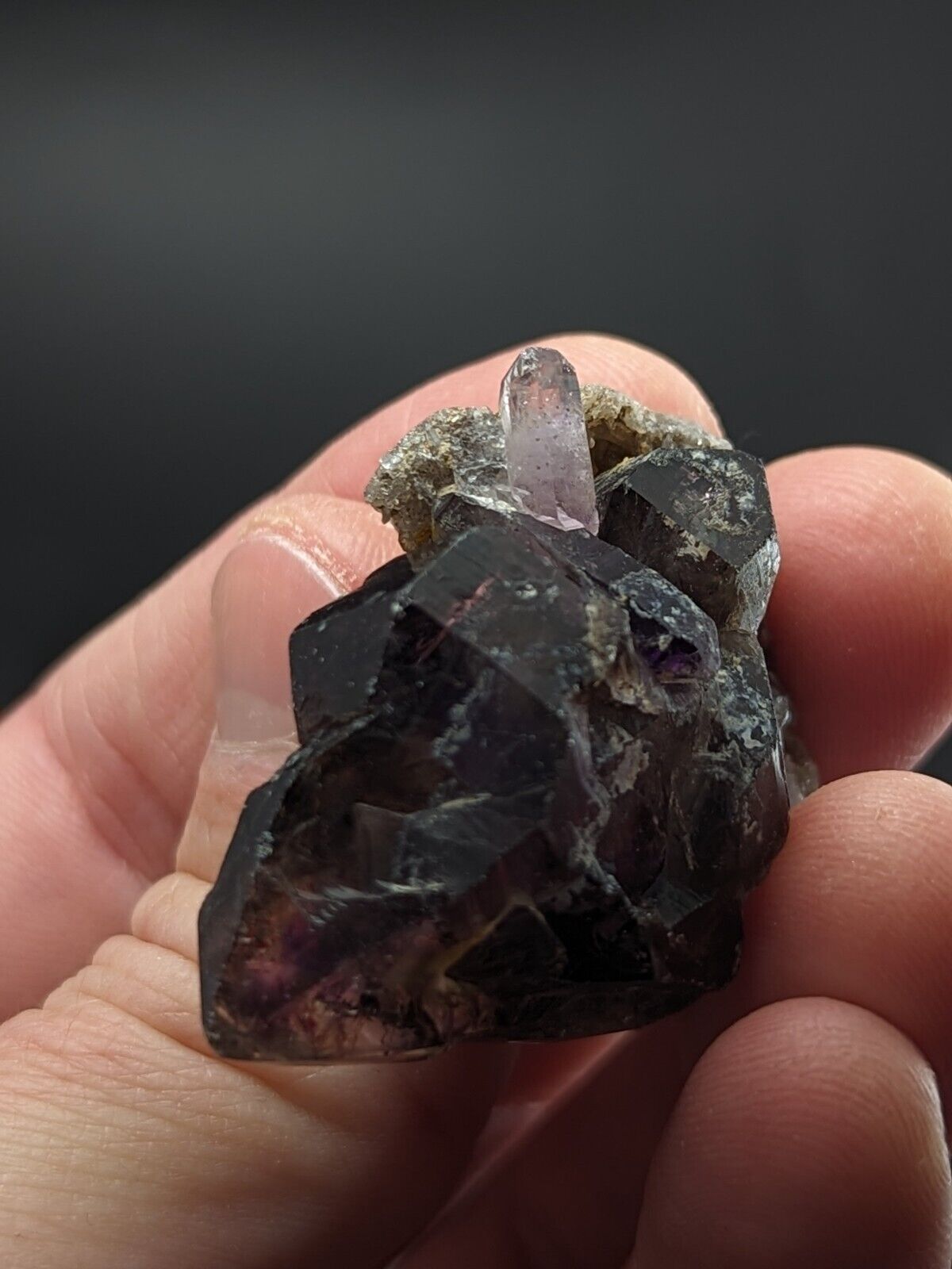 Shangaan Amethyst Scepter Crystal from Chibuku Zimbabwe ’Hatched Egg’ - Collectibles:Rocks Fossils & Minerals:Crystals