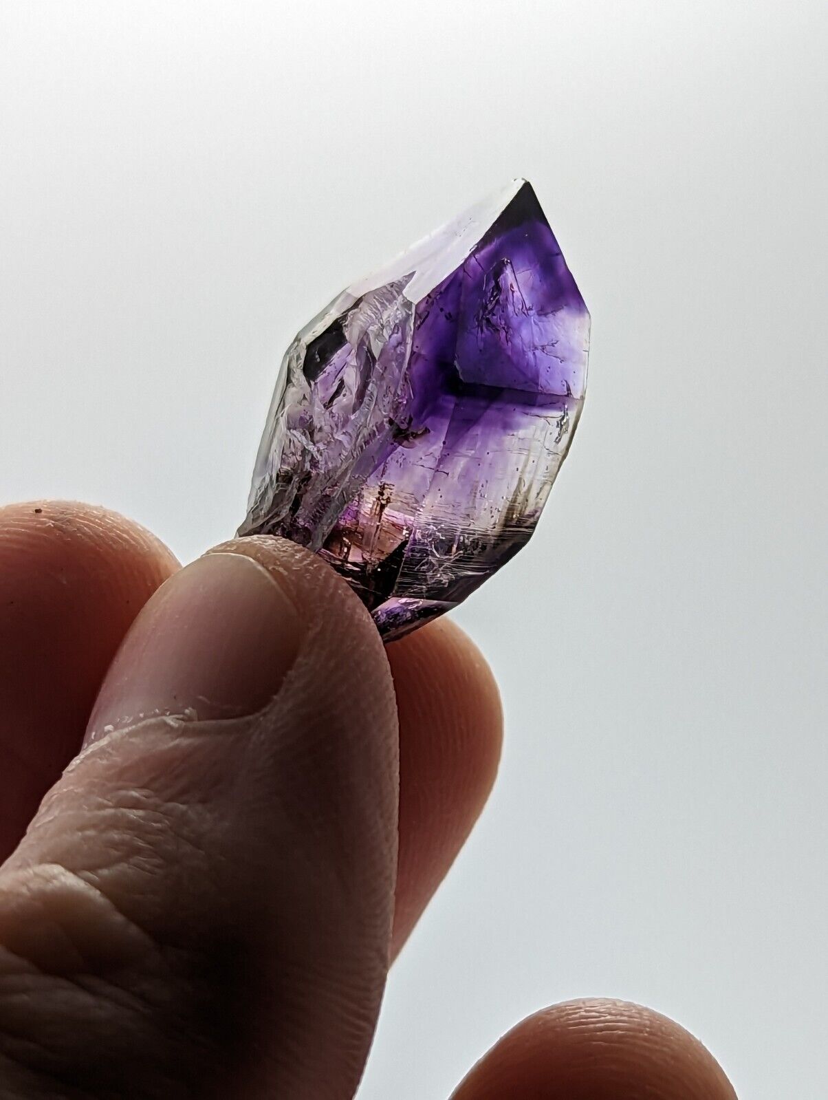 Shangaan Smoky Amethyst Enhydro Scepter Quartz Crystal Chimbuku Mine Zimbabwe - Collectibles:Rocks Fossils &