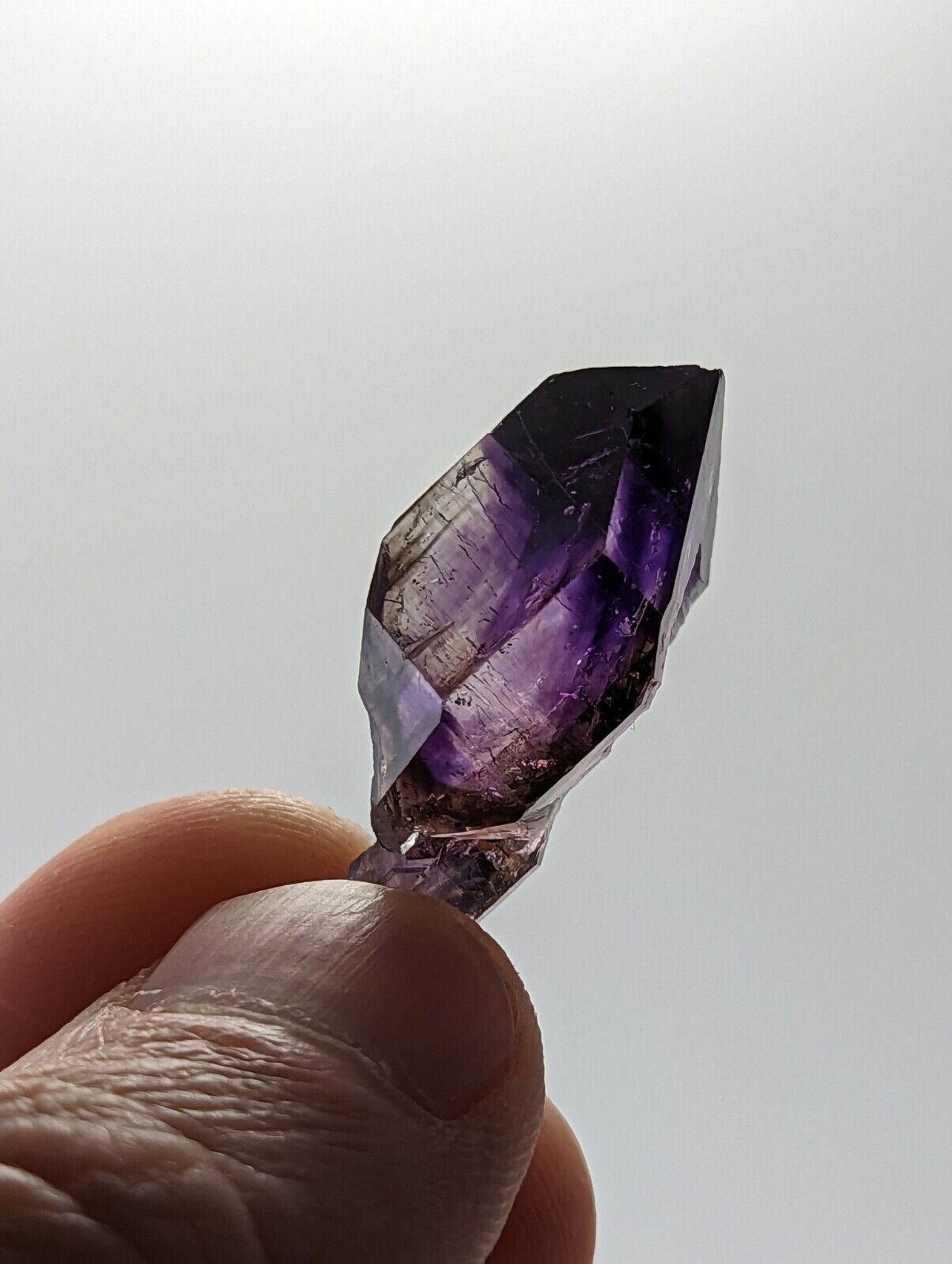 Shangaan Smoky Amethyst Enhydro Scepter Quartz Crystal Chimbuku Mine Zimbabwe - Collectibles:Rocks Fossils &