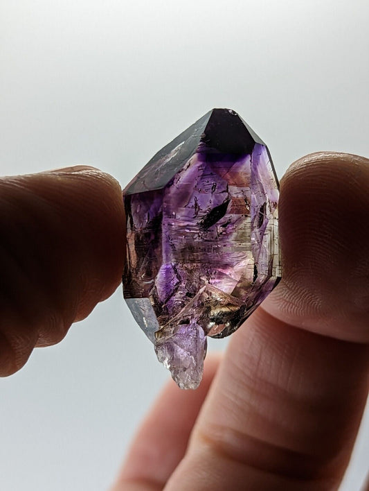 Shangaan Smoky Amethyst Enhydro Scepter Quartz Crystal Chimbuku Mine Zimbabwe - Collectibles:Rocks Fossils &