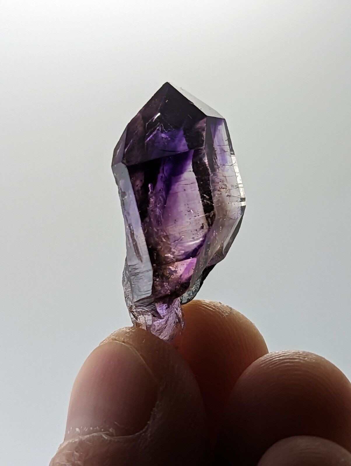 Shangaan Smoky Amethyst Enhydro Scepter Quartz Crystal Chimbuku Mine Zimbabwe - Collectibles:Rocks Fossils &