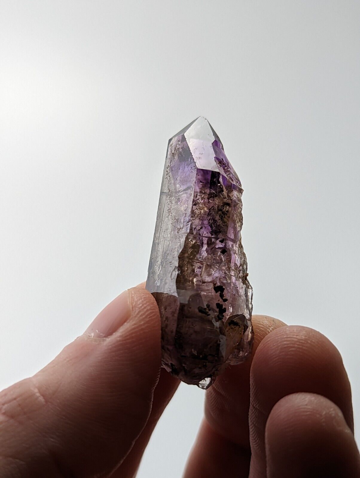 Shangaan Smoky Amethyst Quartz Chimbuku Mine Zimbabwe Double Terminated - Collectibles:Rocks Fossils &