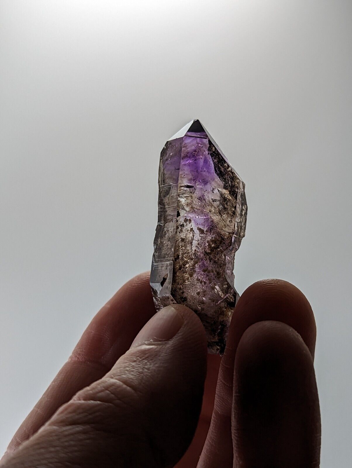 Shangaan Smoky Amethyst Quartz Chimbuku Mine Zimbabwe Double Terminated - Collectibles:Rocks Fossils &