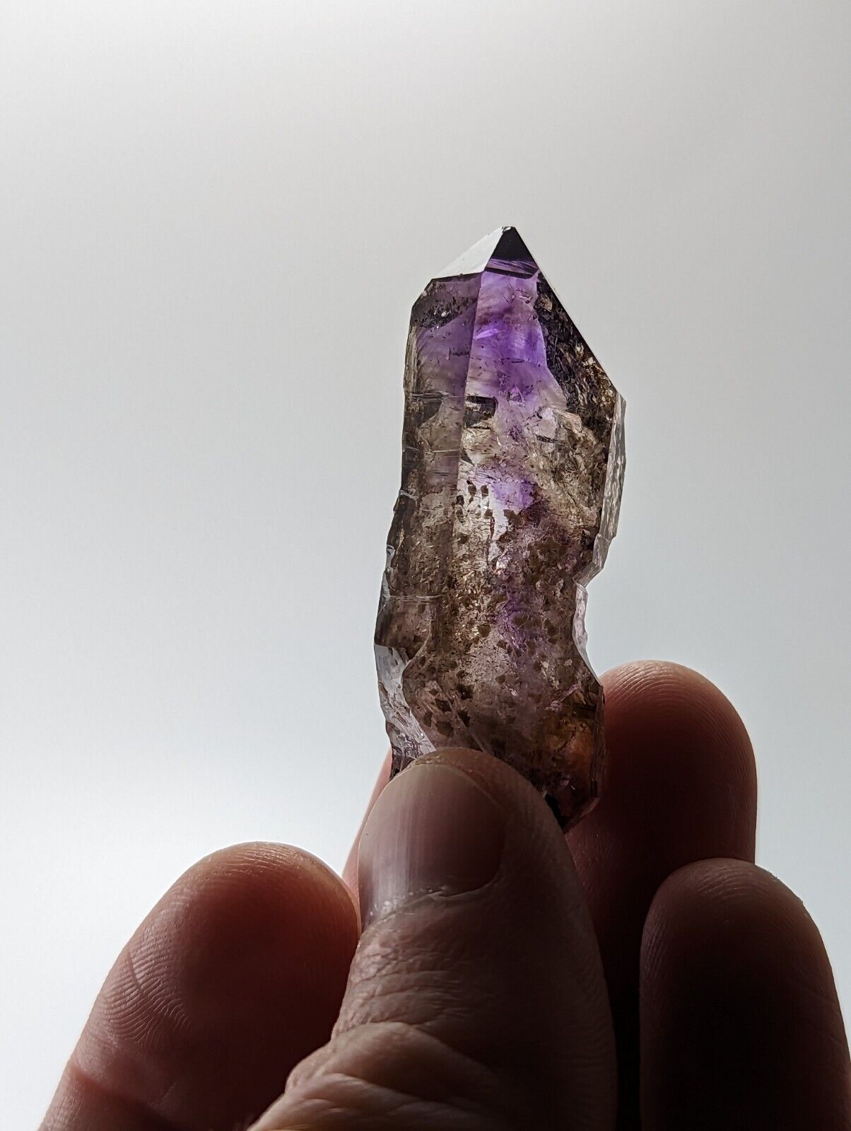 Shangaan Smoky Amethyst Quartz Chimbuku Mine Zimbabwe Double Terminated - Collectibles:Rocks Fossils &