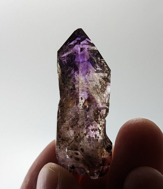 Shangaan Smoky Amethyst Quartz Chimbuku Mine Zimbabwe Double Terminated - Collectibles:Rocks Fossils &