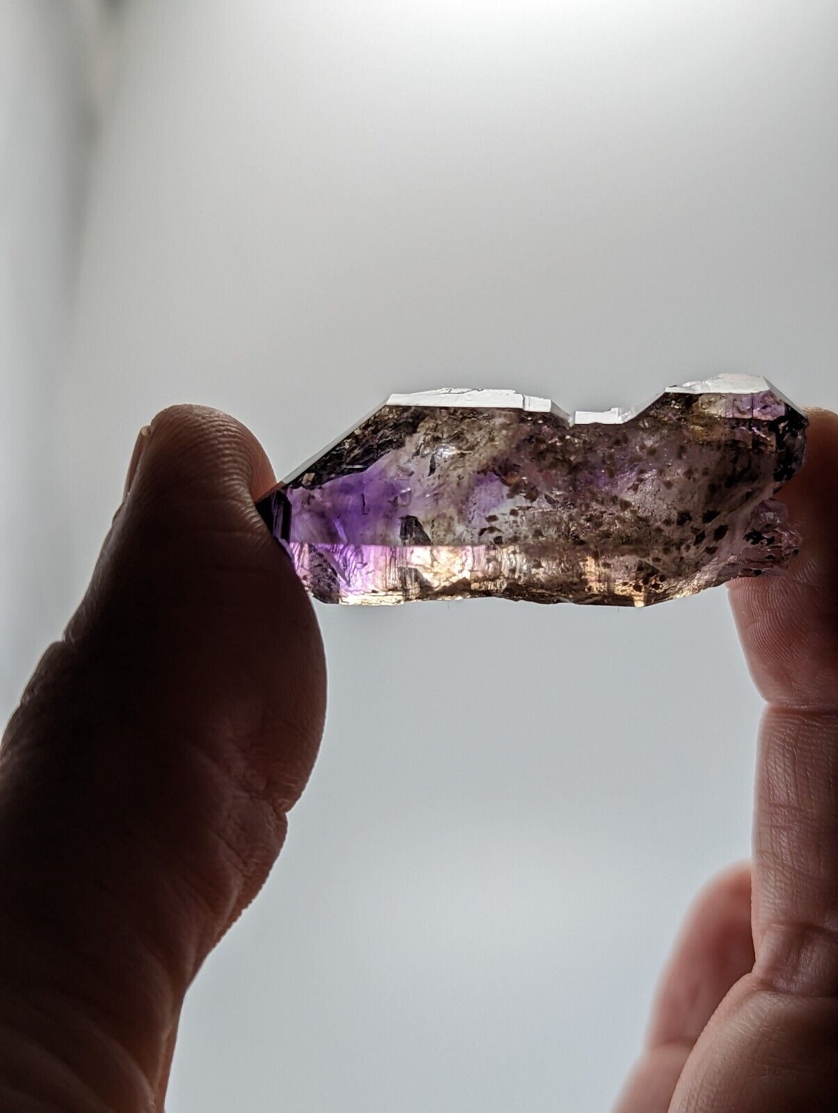 Shangaan Smoky Amethyst Quartz Chimbuku Mine Zimbabwe Double Terminated - Collectibles:Rocks Fossils &