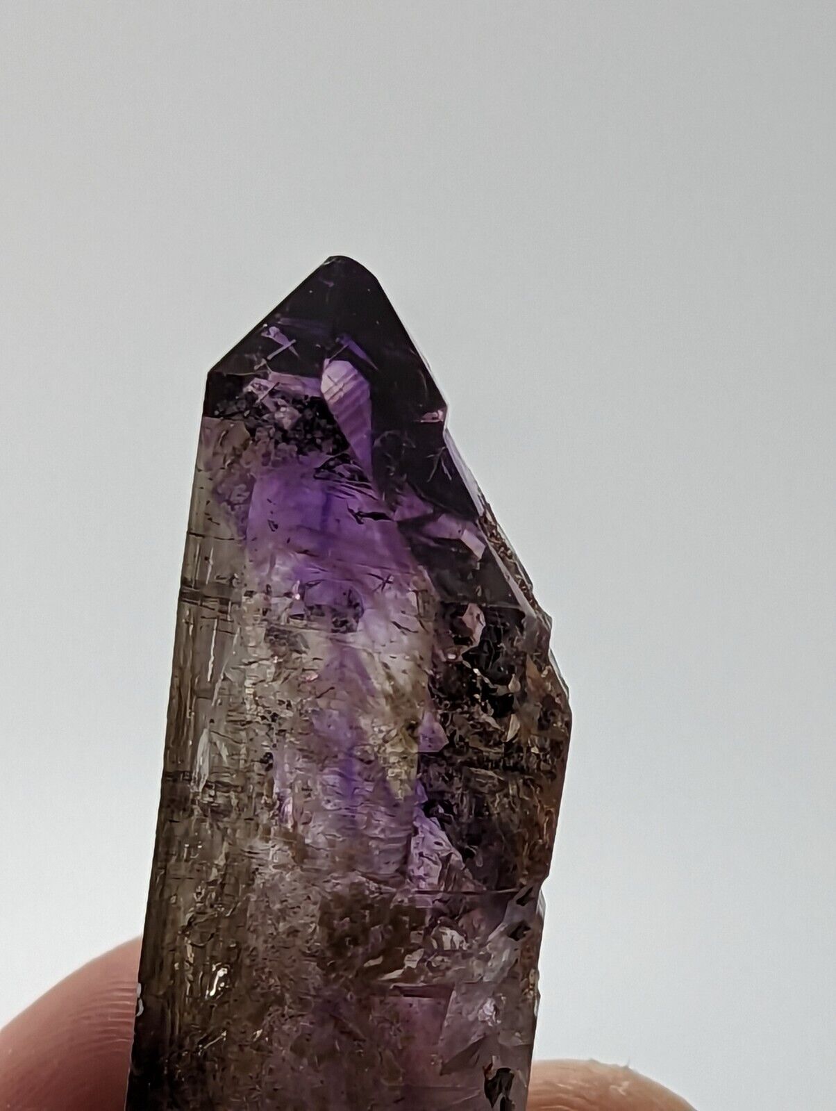 Shangaan Smoky Amethyst Quartz Chimbuku Mine Zimbabwe Double Terminated - Collectibles:Rocks Fossils &