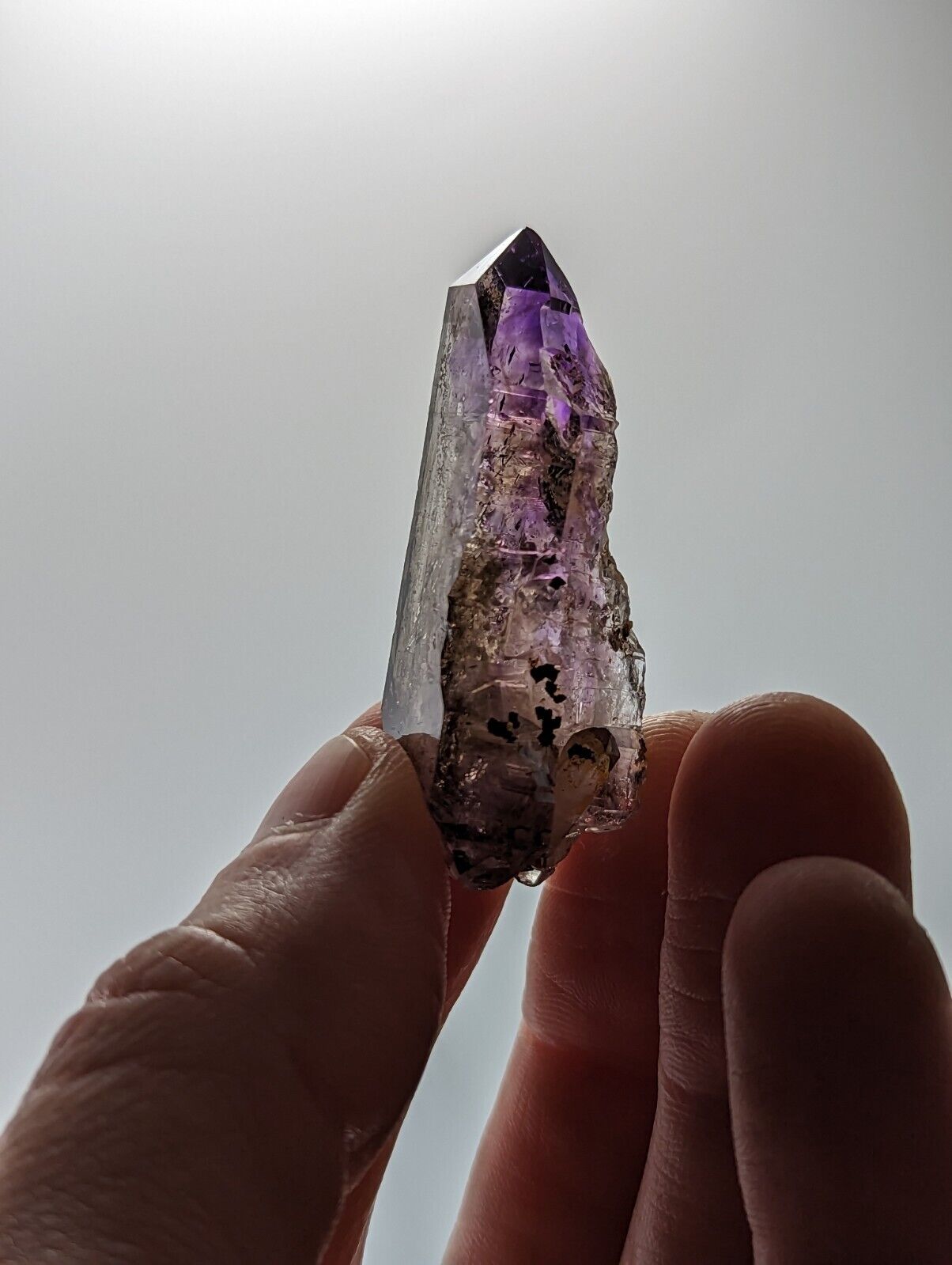 Shangaan Smoky Amethyst Quartz Chimbuku Mine Zimbabwe Double Terminated - Collectibles:Rocks Fossils &