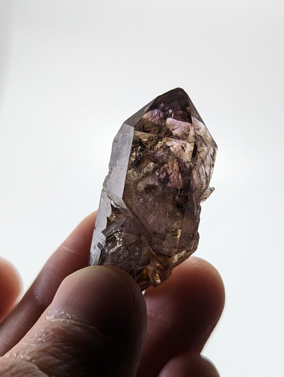 Shangaan Smoky Amethyst Quartz Chimbuku Mine Zimbabwe Hematite Inclusions - Collectibles:Rocks Fossils &