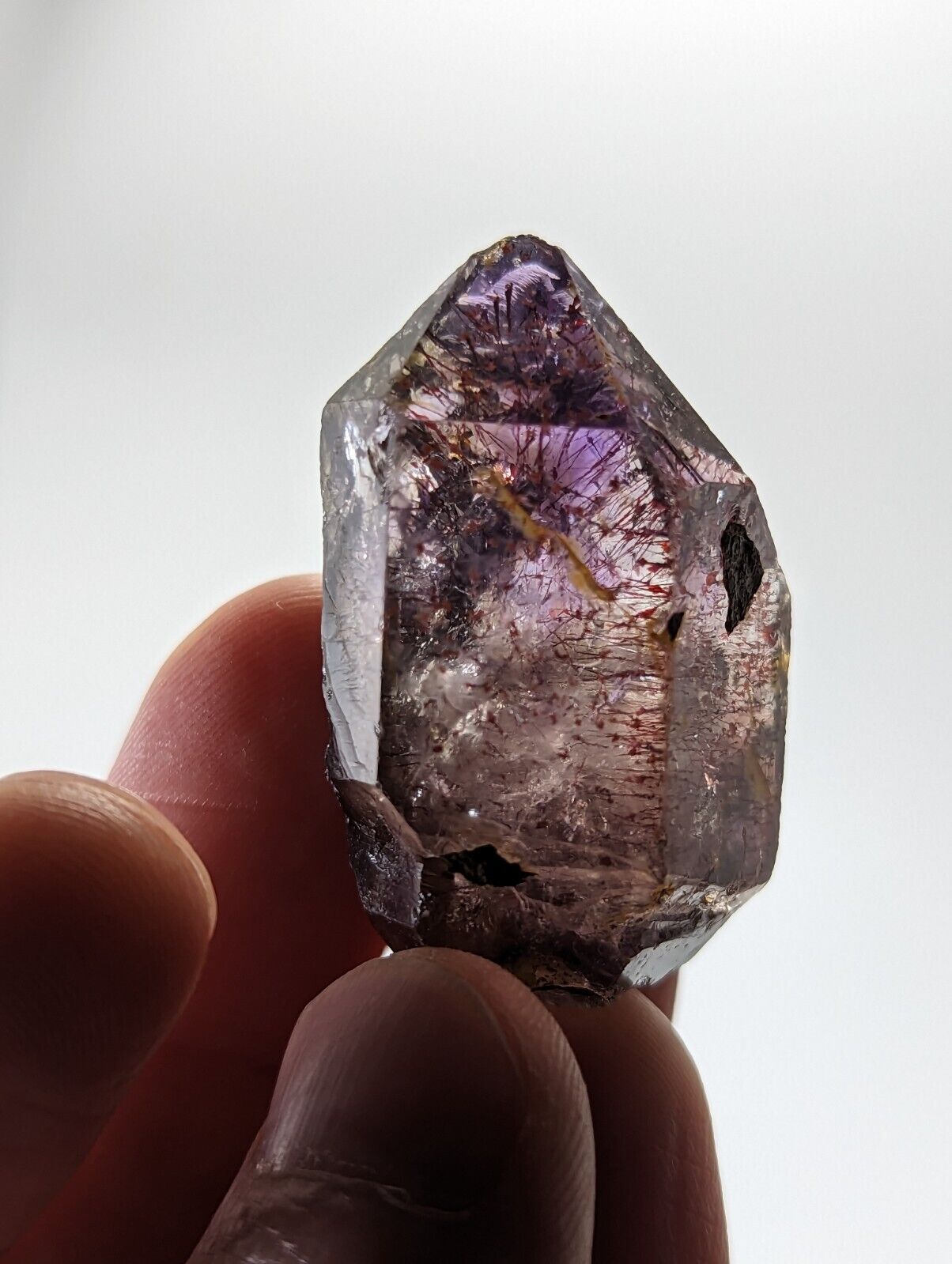 Shangaan Smoky Amethyst Quartz Chimbuku Mine Zimbabwe Hematite Inclusions - Collectibles:Rocks Fossils &