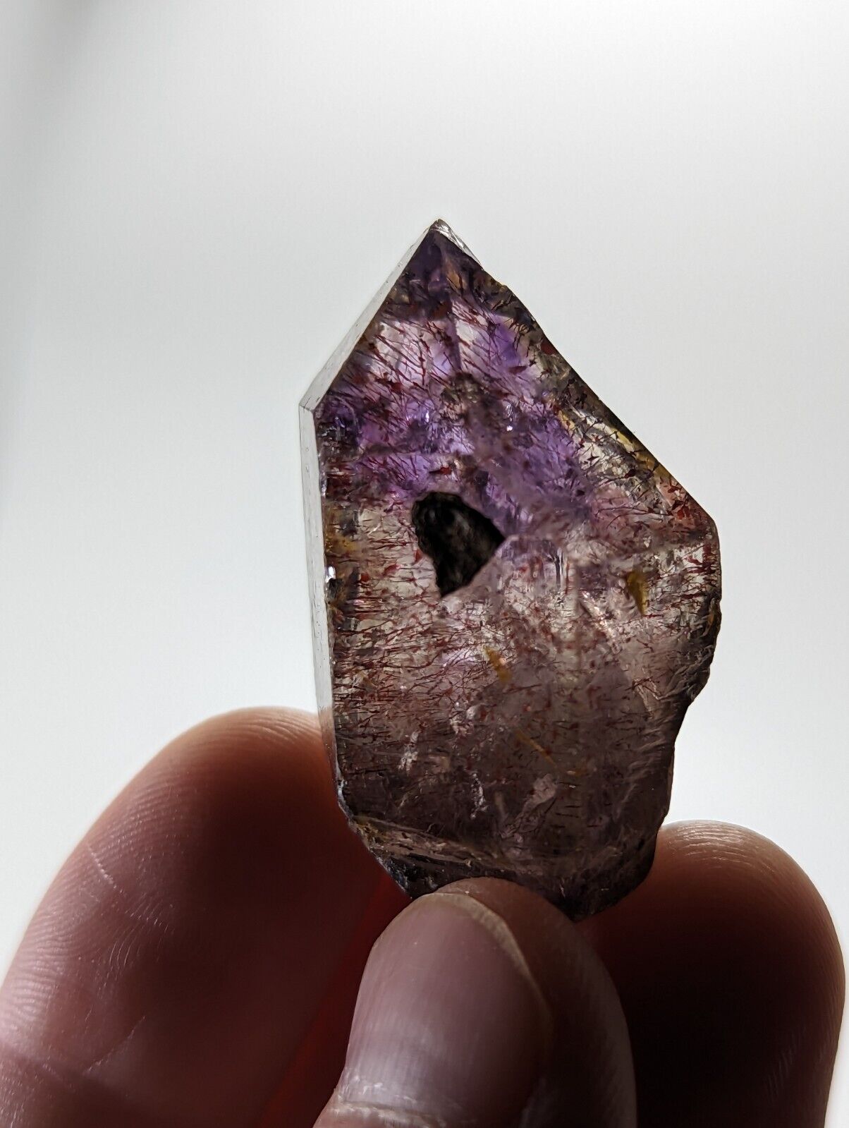 Shangaan Smoky Amethyst Quartz Chimbuku Mine Zimbabwe Hematite Inclusions - Collectibles:Rocks Fossils &