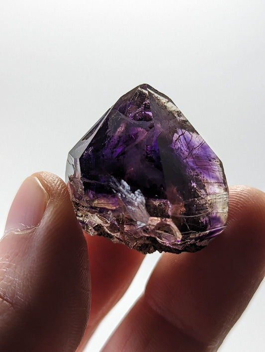 Shangaan Smoky Amethyst Quartz Chimbuku Mine Zimbabwe Hematite Inclusions - Collectibles:Rocks Fossils &