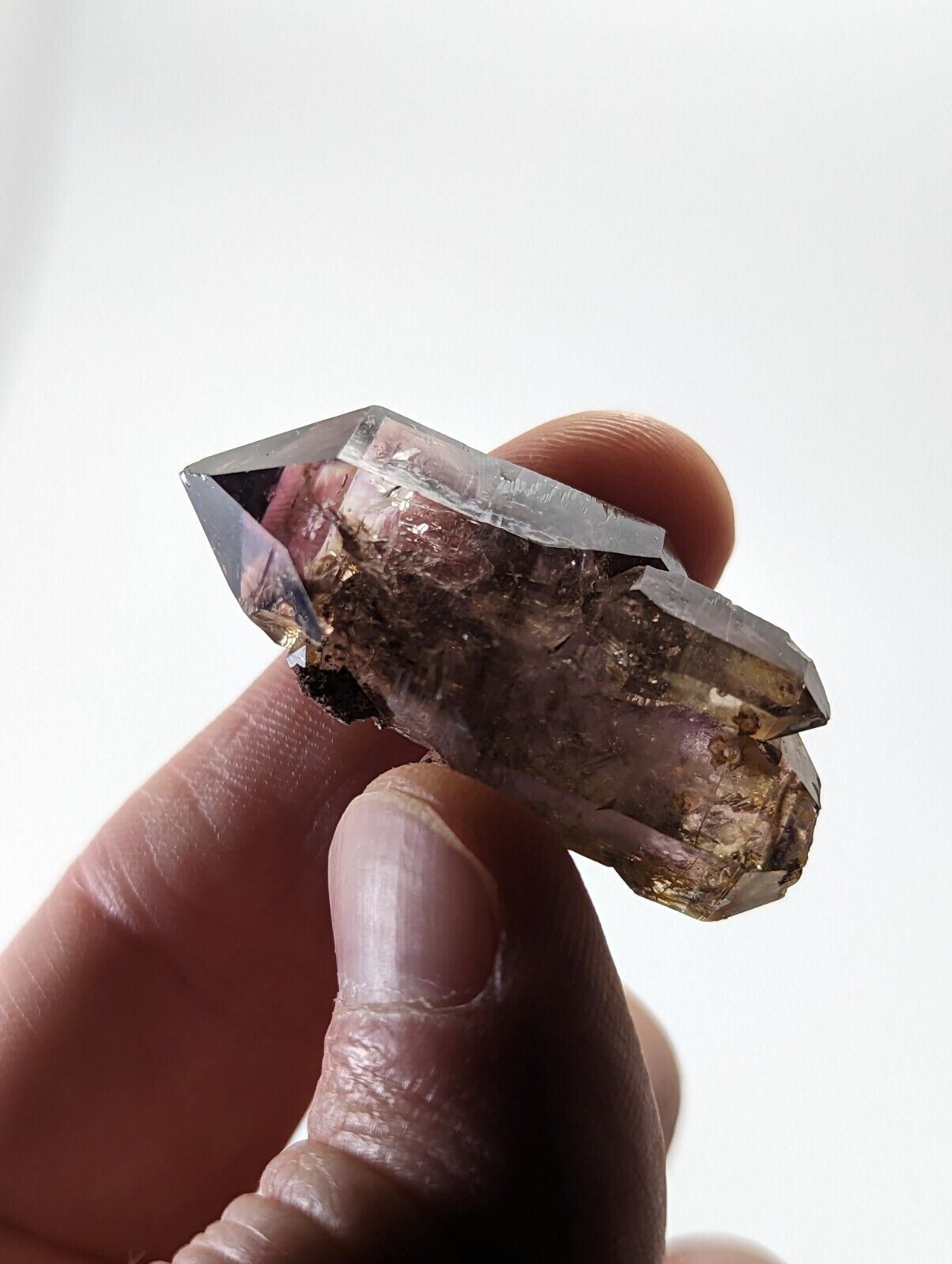 Shangaan Smoky Amethyst Quartz Chimbuku Mine Zimbabwe Hematite Inclusions - Collectibles:Rocks Fossils &