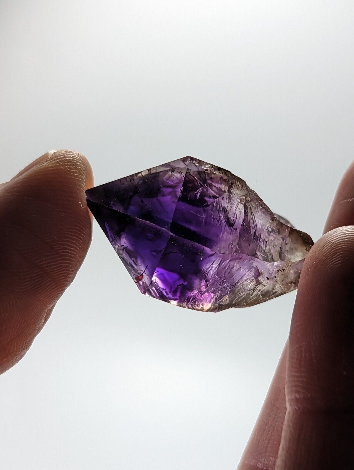 Shangaan Smoky Amethyst Quartz Chimbuku Mine Zimbabwe Hematite Inclusions - Collectibles:Rocks Fossils &