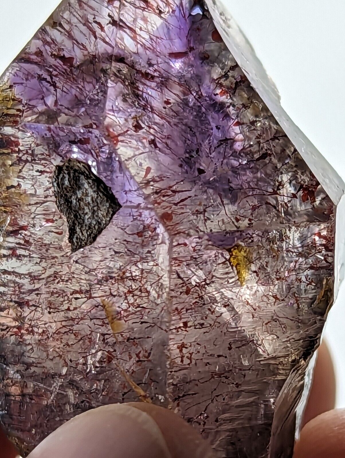 Shangaan Smoky Amethyst Quartz Chimbuku Mine Zimbabwe Hematite Inclusions - Collectibles:Rocks Fossils &