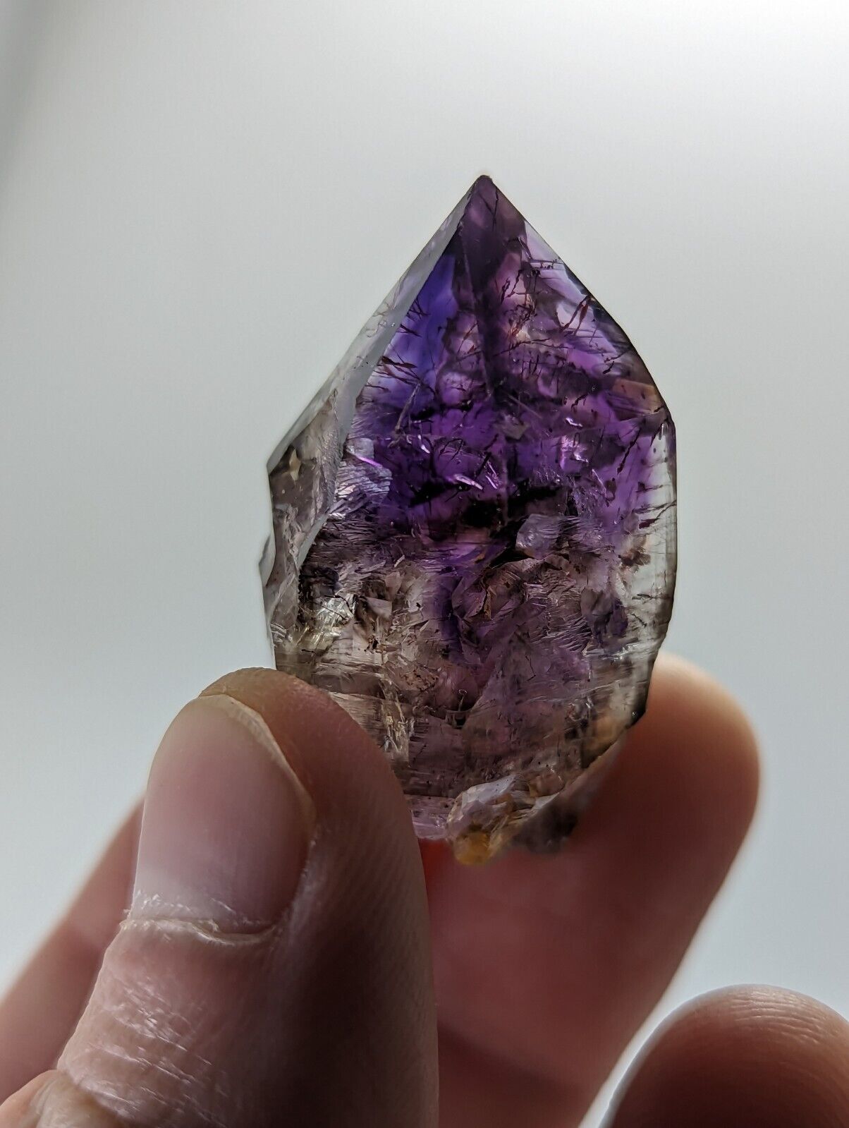 Shangaan Smoky Amethyst Quartz Chimbuku Mine Zimbabwe Hematite Inclusions - Collectibles:Rocks Fossils &