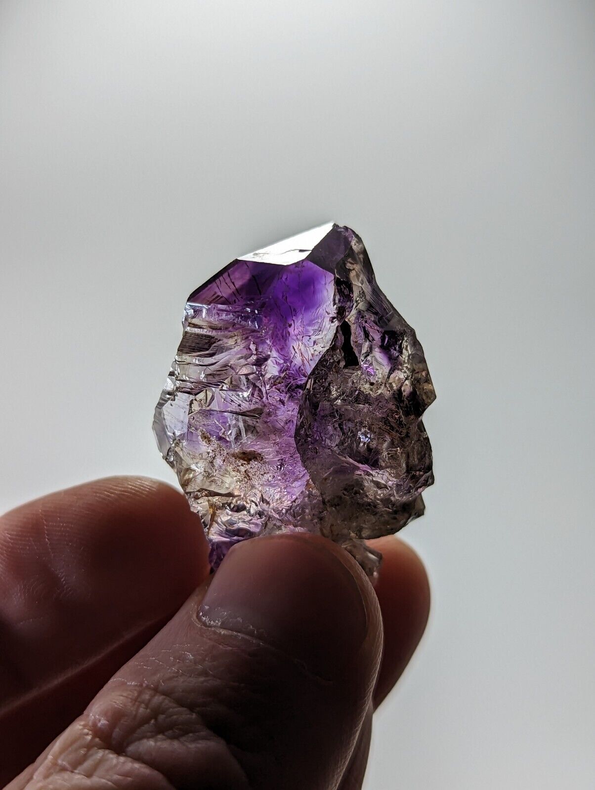 Shangaan Smoky Amethyst Quartz Chimbuku Mine Zimbabwe Hematite Inclusions - Collectibles:Rocks Fossils &