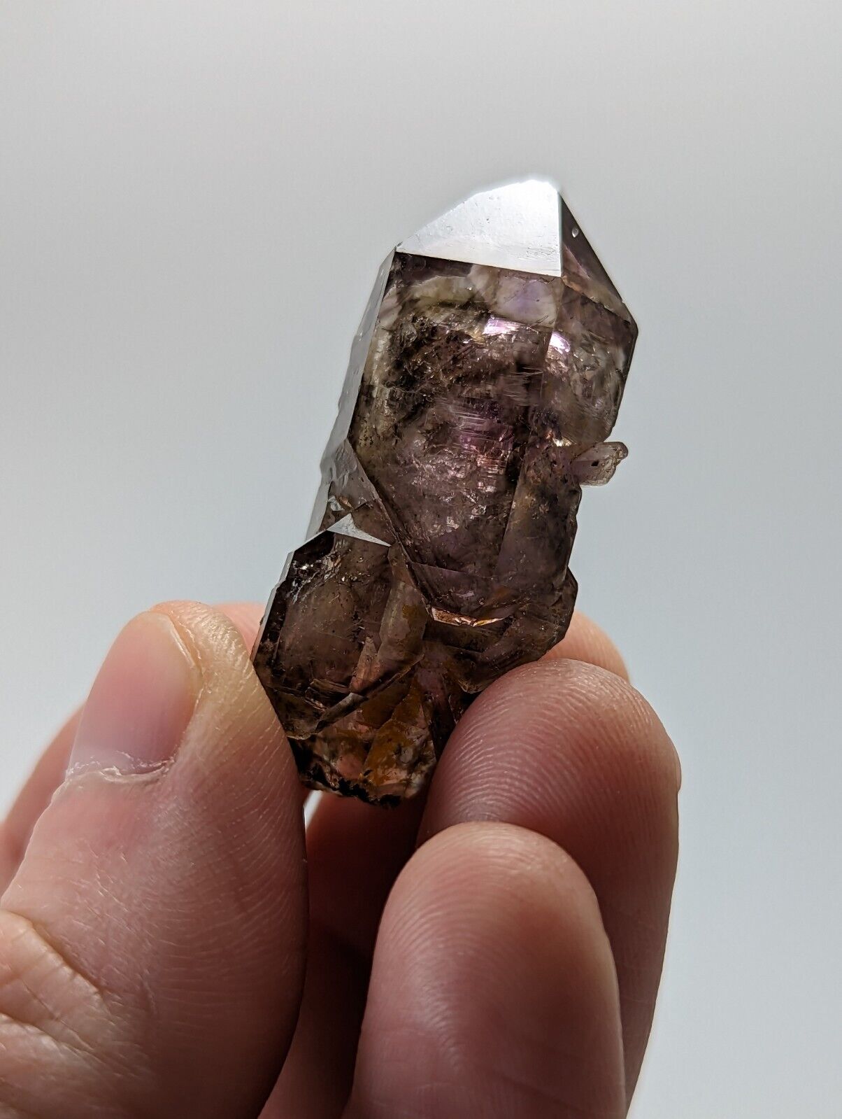Shangaan Smoky Amethyst Quartz Chimbuku Mine Zimbabwe Hematite Inclusions - Collectibles:Rocks Fossils &