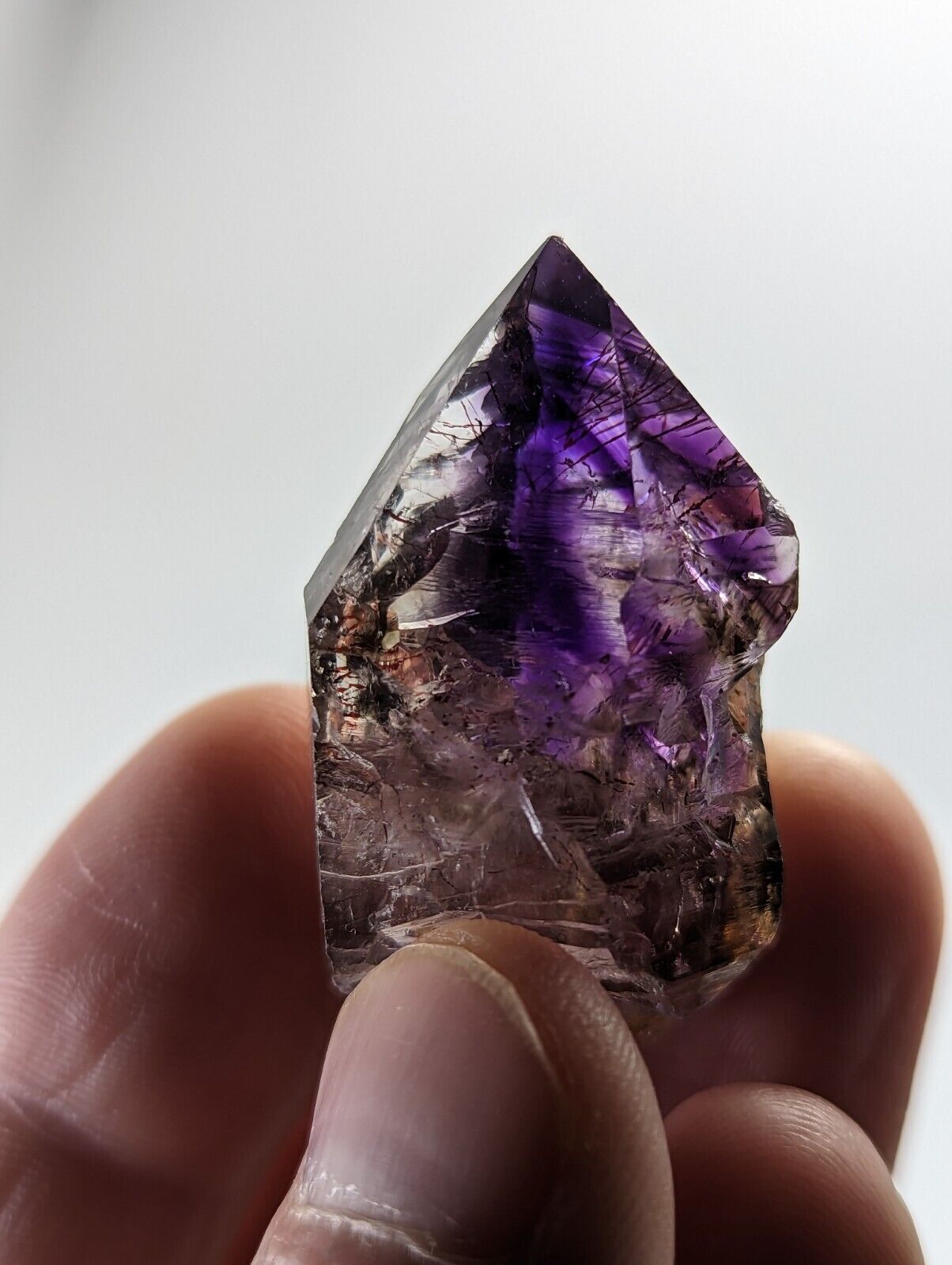 Shangaan Smoky Amethyst Quartz Chimbuku Mine Zimbabwe Hematite Inclusions - Collectibles:Rocks Fossils &