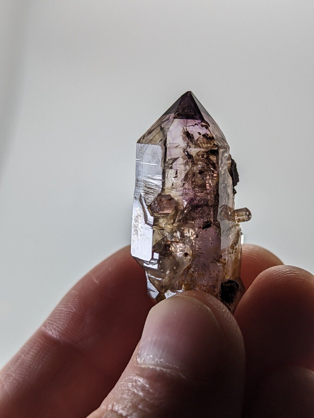 Shangaan Smoky Amethyst Quartz Chimbuku Mine Zimbabwe Hematite Inclusions - Collectibles:Rocks Fossils &