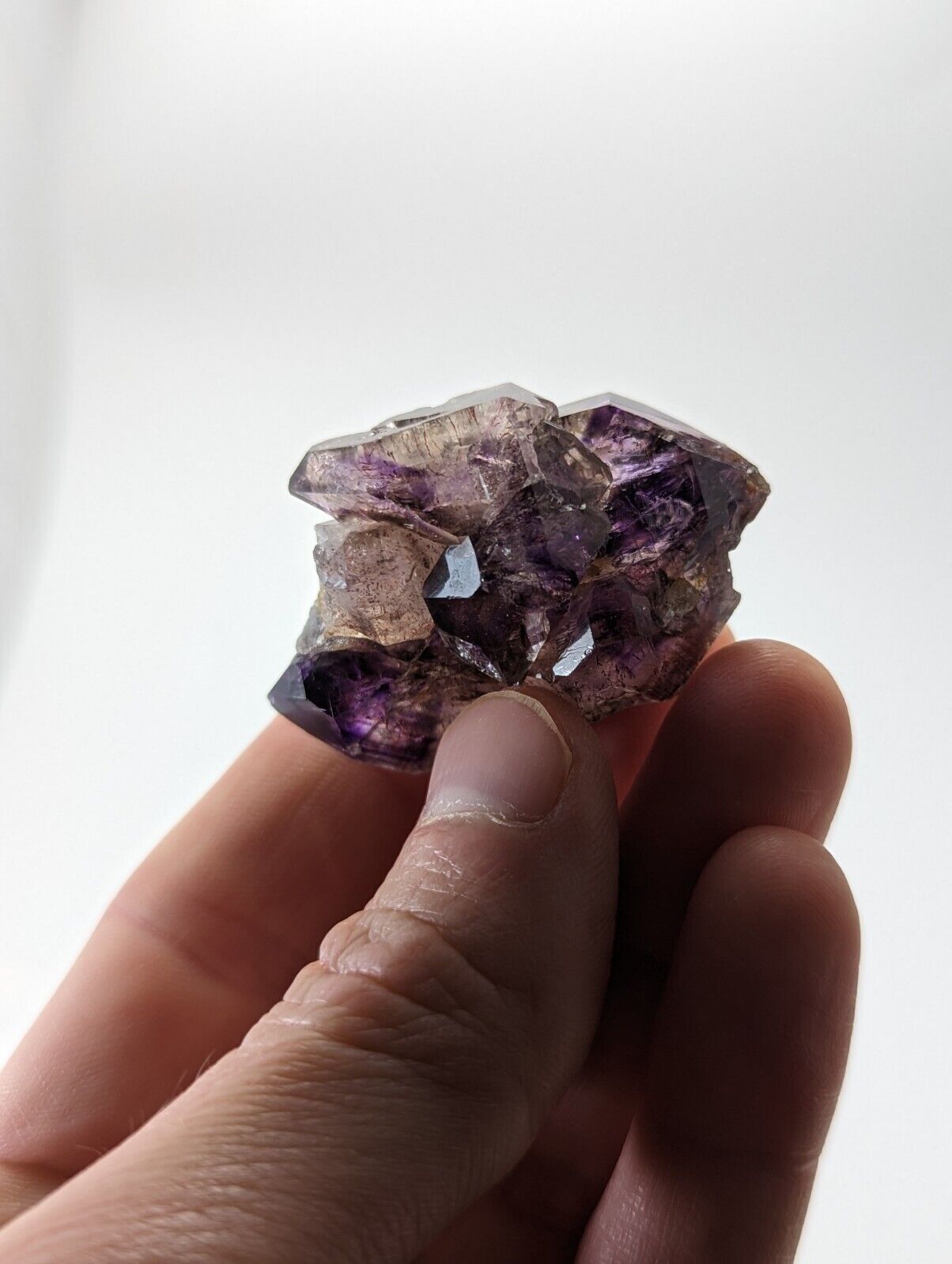 Shangaan Smoky Amethyst Quartz Chimbuku Mine Zimbabwe Hematite Inclusions - Collectibles:Rocks Fossils &
